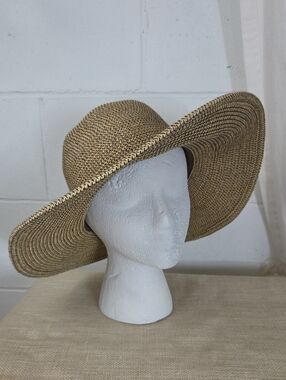 Eddie Bauer Wide Brim Paper Straw Sun Hat - Natural Brown